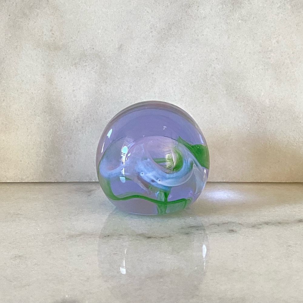 Hand Blown Glass Ball Decor Paperweight